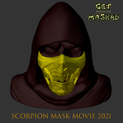 peredL.png Mortal Kombat Movie 2021 Scorpion Mask - STL File. 2 versions.