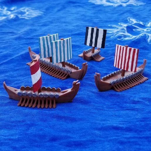 Viking Long Ships for Ortus Novae: Trireme 3D model