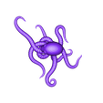 octo7.stl Plastic Reef #2: Random Octopus Generator