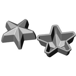 star-mold-00.jpg Télécharger le fichier 3MF Modèle d'impression 3D du relief et du moule d'un onlay en forme d'étoile • Objet à imprimer en 3D, RachidSW