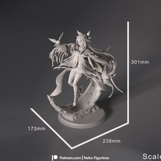 ♀️ コロンビーナ - 3Dプリント用幻神インパクトゲームフィギュア