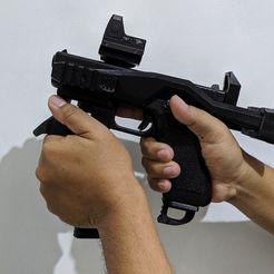 e.jpg STL file PDW Carbine Kit for KSC Glock 17, 19 - Folding Stock・3D printing model to download