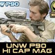 UNW-P90-HI-CAP-MAG-COVER.jpg UNW P90 HI CAP mag UNW P90 platformu için bir hazne adaptörü