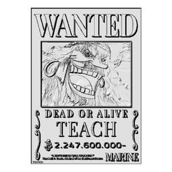 STL file black beard/marshall d. teach wanted poster - one piece 💬・3D  printable model to download・Cults