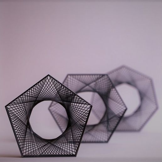 Polygons optical effect 3D model