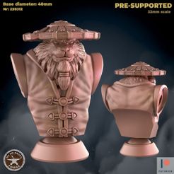 230312-Chen_Bust1.jpg Файл 3D Бюст вожака панды・Дизайн 3D принтера для загрузки