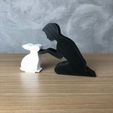 IMG-20240325-WA0044.jpg Boy and his Rabbit for 3D printer or laser cut