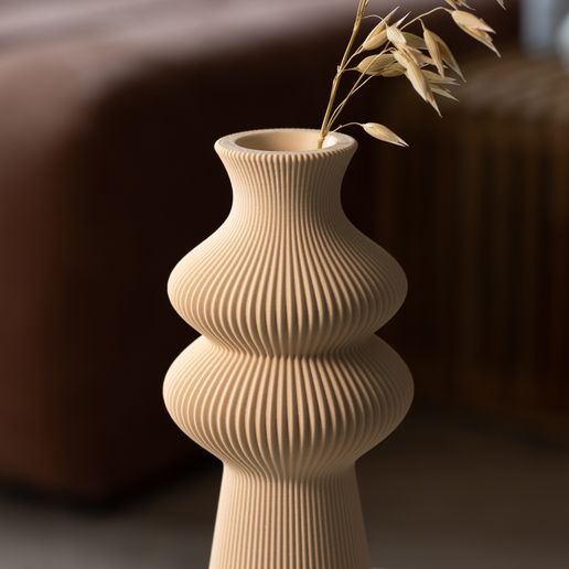 Vase_NOEMIE_2_SLIMPRINT.jpg Vase NOÉMIE - Elegant Ribbed Vase