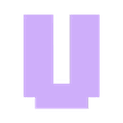 U.stl MINECRAFT Letters and Numbers | Logo
