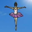 Ballerina-Suncatcher-Pic2.jpg Ballerina Sun Catcher Multicolor Stained Glass Garden Window Decor