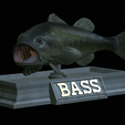 Bass-mouth-2-statue-4-16.png fish Largemouth Bass / Micropterus salmoides in motion open mouth statue detailed texture for 3d printing