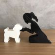 WhatsApp-Image-2022-12-27-at-14.29.35.jpeg Girl and her poodle(tied hair) for 3D printer or laser cut