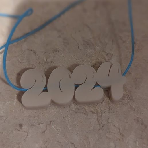 STL file 2024 Bubble Letter Bead 🎄 ・Model to download and 3D print・Cults