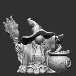 ZBrush-ScreenGrab02.jpg Fichier STL Ane la sorcière Gonk・Design à télécharger et à imprimer en 3D