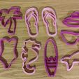 Summer-cookie-cutter.jpg Summer COOKIE CUTTERS SET