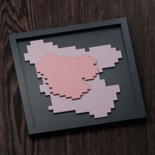 Granbull Line - Pokemon Silhouette Frame | Box sprite | STL
