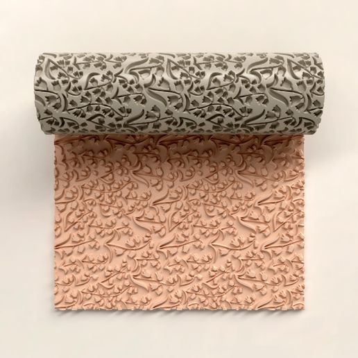 3D Printable Polymer Clay Texture Roller STL | Solid Digital File - ER 10