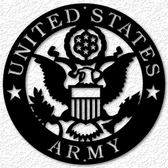 project_20230530_0226289-01.png STL file Us Army wall art united states army wall decoration 2d art・3D printer model to download