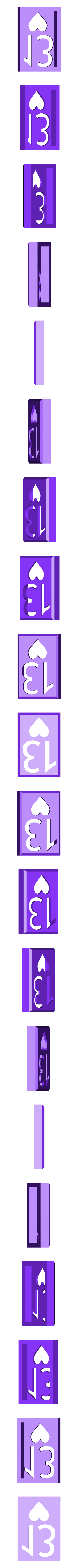 BlockHearts13.stl Player Card Tiles with Transforming Box