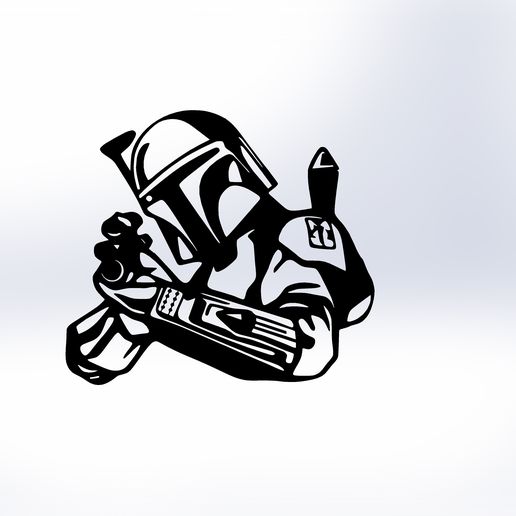 2D WALL DECOR(MANDALORİAN) 3D model