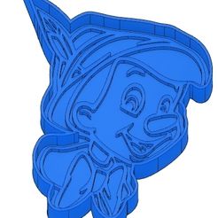 EMPORTE-PIECE PINOCCHIO.jpg Fichier GCODE 2 Moules à Biscuit - Disney - Princesses - Mickey - Dingo - Bambi - Le roi lion - Pinocchio - Pluto - Frozen - Dumbo - Emporte-pièces - Cookie cutter- Coupe Biscuit・Plan pour impression 3D à télécharger