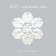 Render_SF_16.png 3D Snowflake Set of 24  STL Files for 3d Printing DiY Printable Сhristmas Décor Model Christmas Snowflake STL 3D File