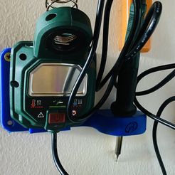 AE779BC6-F66D-4B84-8139-5FEAAF8BF76D.jpeg STL file Wall Holder for Parkside lidl soldering iron・Model to download and 3D print