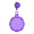 Flower-cluster-halo-Artdeco-stepped-Halo-memory-pendant-coin.STL Cluster bail Art deco pattern N04 memory pendant 3D print model