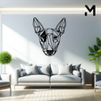 Bull-terrier-Geometry.png Wall silhouette - Bull terrier - Geometry