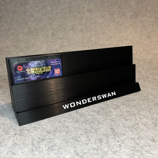 Display stand holder for Bandai Wonderswan games cartridges