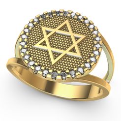 1.jpg Archivo STL Estrella de David - Anillo Estrela de Davi - Anel・Diseño de impresión en 3D para descargar
