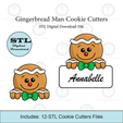 Etsy-Listing-Template-STL.png Gingerbread Man Cookie Cutter Set | STL File
