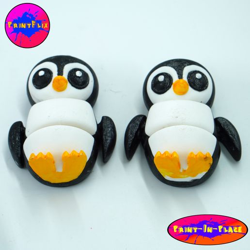 e.jpg PRINT IN PLACE CUTE FLEXI TINY PENGUIN