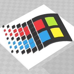 Windows_98_logo.jpg STL-Datei Windows 98-Logo・Design zum Herunterladen und 3D-Drucken