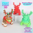 7.png Reno de Navidad Flexi STL | Print-in-Place Sin Soportes