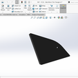 x DS SOLIDWORKS fa D-PR- a- [s)-| @ So - RX7 - FC3S - Side Mirror Trim Triangle v3 * Search Commands (OO) a x a) D SF swept 80s5/Base @ GG DW E swept cut B se Ari aw yils Extruded Revolved & Lofted Boss/Base Extruded Hole Revolved w Lofted Cut Fillet Linear Bw Draft a Intersect Reference Curves |Instant3D Boss/Base Boss/Base Cut Wizard Cut Pattern — Geometry Boundary Boss/Base . @ Boundary cut, |B shell HE Mirror . . rN Features | Sketch | Markup | Evaluate | MBD Dimensions | SOLIDWORKS Add-ins | Simulation | MBD | Analysis Preparation | GO| B\e|e v Gy @ Rx7 - FC3S - Side Mirror Annotations » Solid Bodies(1) oo ABS PC (J Front Plane Top Plane (Right Plane { L, origin Plane Lf Bxis' (1 Planet > Gl) Boss-Extrudet Billet Billet2 (BS shetls BG Fillets > (@ cut-extrude2 < > W)a)))) Model | 3D Views | Motion Study 1 i@-O0-® @2 a wie) © FC3S Power Side Mirror "Triangle" Trim | Mazda RX7