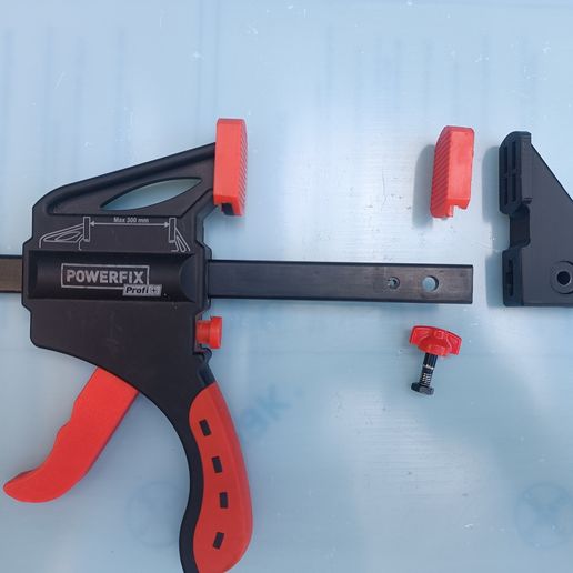 🗜️ Erősített egykezes szorító alkatrész powerfix・ STL File for 3D ...