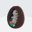 3.png Cute Easter Bunny in Cracked Chocolate Egg – Adorable Spring Decor – Bunny Egg Figurine
