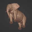 I13.jpg Polygonal Elephant Statue