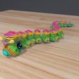 3_001.png WORM_ROSE- ARTICULATING FLEXI WIGGLE PET, PRINT IN PLACE