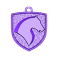 part 1.stl HORSE FACE DESIGN SHEILD PENDANT 3D PRINTABLE MODEL