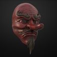28.jpg Japanese Tengu Mask Oni Demon Mask Samurai Mask 3D print model