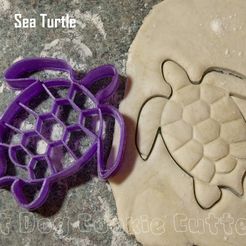 sea turtle.JPG STL file Sea Turtle Cookie Cutter・3D printable model to download, FatDogCookieCutters