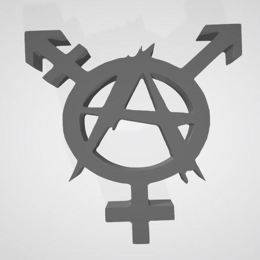 Tranarchy Pin 3D model