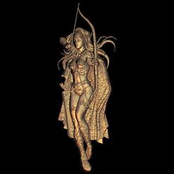 1.jpg Бесплатный STL файл sexy archer girl woman・Дизайн 3D-печати для загрузки