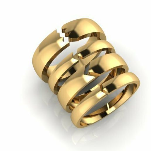 4 rings 3D model