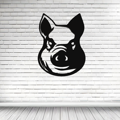 cerdo-cenefa.png Pig Wall Decoration - Pig Wall Decoration