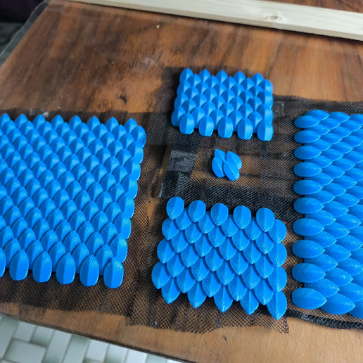 Dragon scales print on fabric 3D model