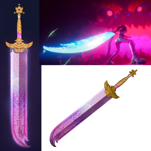 Rumii Cosplay Schwert 63 Cm - 3D Gedruckte Anime Waffe Für Halloween Und Conventions