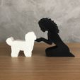 WhatsApp-Image-2023-01-10-at-13.42.38.jpeg Girl and her Shih tzu (wavy hair) for 3D printer or laser cut